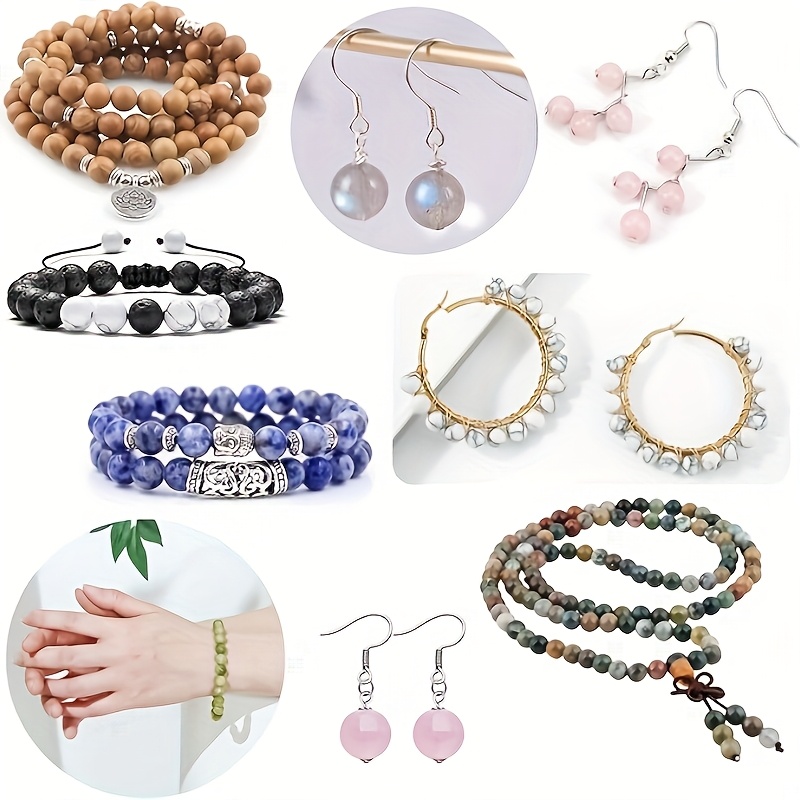 High-Quality Natural Stone Decorative Beads, 15mm